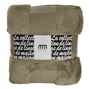 9.01228 Enjoy & Company plaid teddy bear taupe 200x150cm