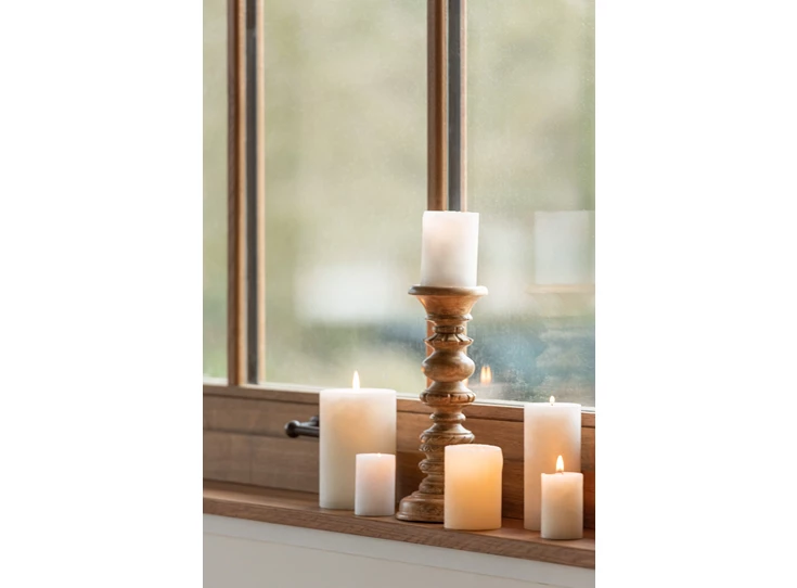 93296 kaars decoratie j-line wit sfeerbeeld