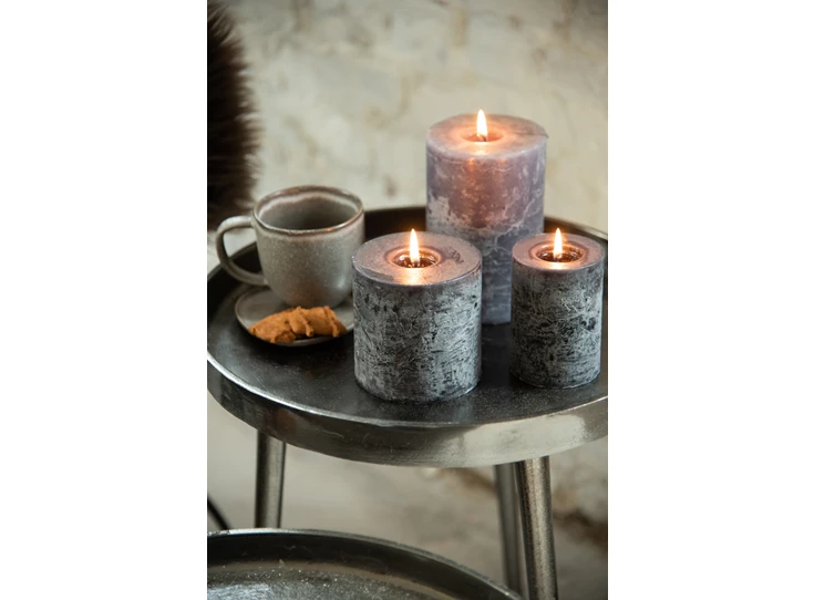 98917 J-Line Jolipa Cilinderkaars Graniet L 72H sfeerbeeld