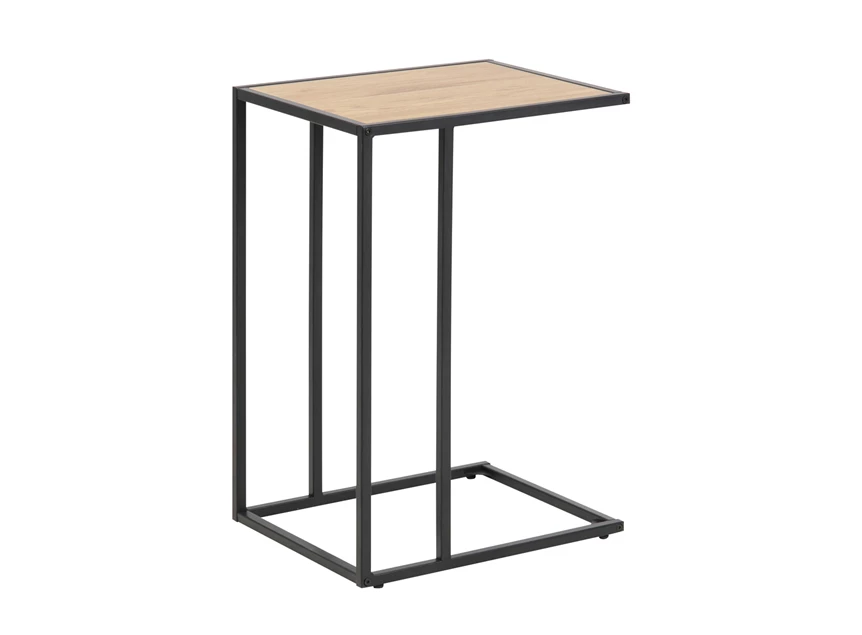 79386 seaford laptoptafel zwart metaal hout schuin achteraanzicht