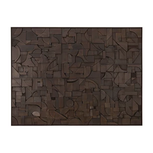 Muurdecoratie Bricks Dark Brown Wall Art 29997 Ethnicraft