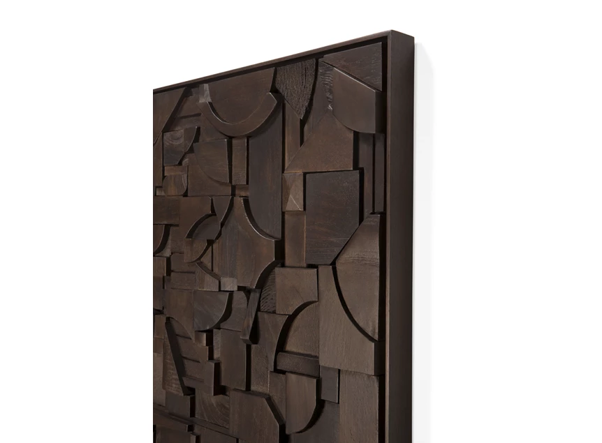 Zijkant Muurdecoratie Bricks Dark Brown Wall Art 29997 Ethnicraft
