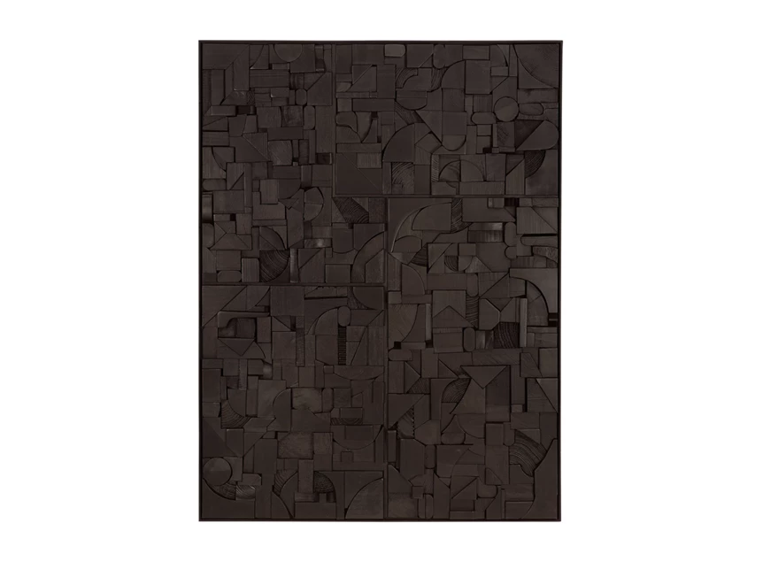 Recht Muurdecoratie Bricks Black Wall Art 29996 Ethnicraft