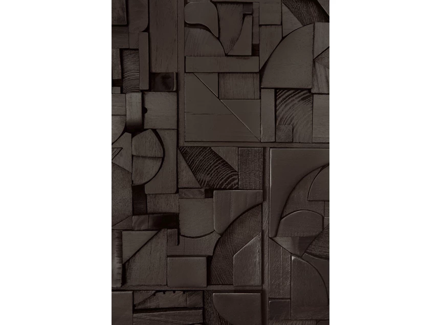 Detail Muurdecoratie Bricks Black Wall Art 29996 Ethnicraft