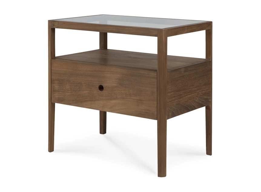 Zijkant Nachttafel Reclaimed Teak Spindle Bedside Table 14175 Ethnicraft