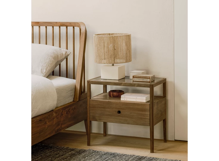 Sfeerfoto Nachttafel Reclaimed Teak Spindle Bedside Table 14175 Ethnicraft