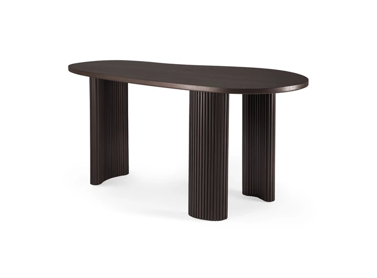 Front Bureautafel Mahogany Boomerang Desk 35011 Ethnicraft