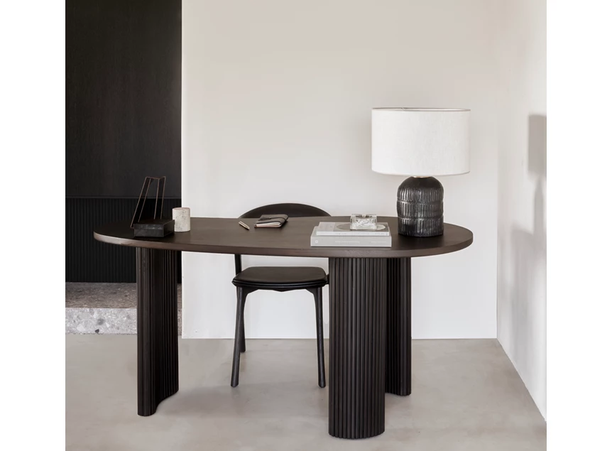 Sfeerfoto Bureautafel Mahogany Boomerang Desk 35011 Ethnicraft