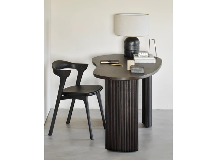 Zijkant Bureautafel Mahogany Boomerang Desk 35011 Ethnicraft