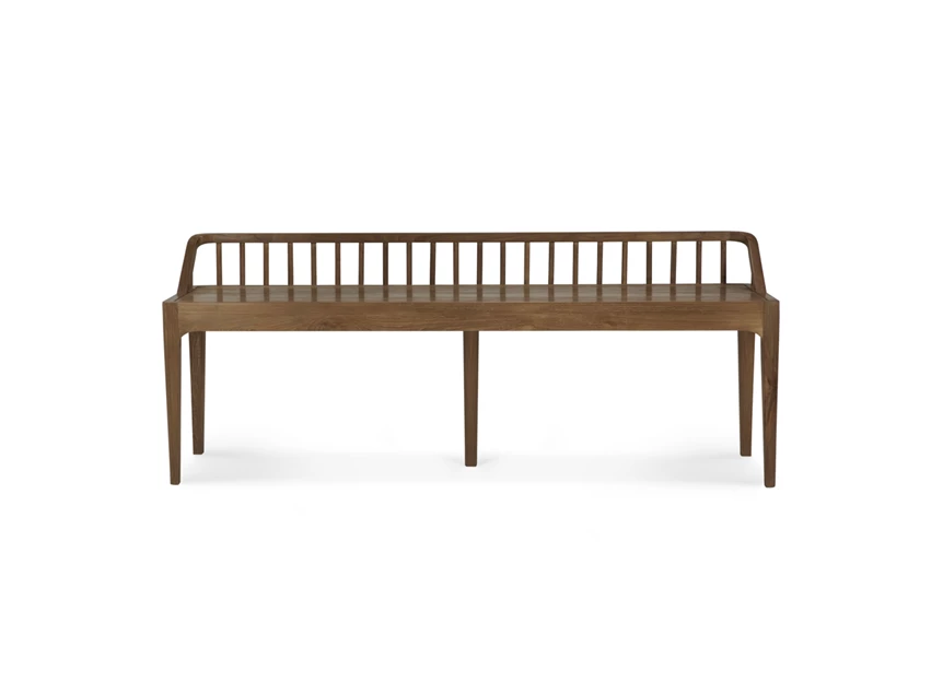 Front Zitbank Reclaimed Teak Spindle Bench 14176 Ethnicraft