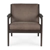 Front Bijzetzetel Mahogany Jack Lounge Chair Terra Nubuck Leather 35104 Ethnicraft