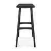 Zijkant Barstoel Oak Osso Black Counter Stool Black Leather 53051 Ethnicraft