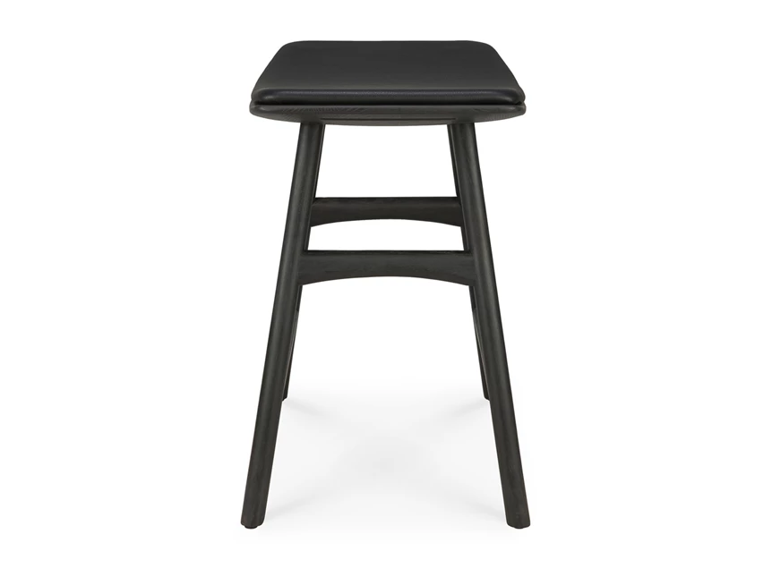 Zijkant Kruk Oak Osso Black Stool Black Leather 53048 Ethnicraft