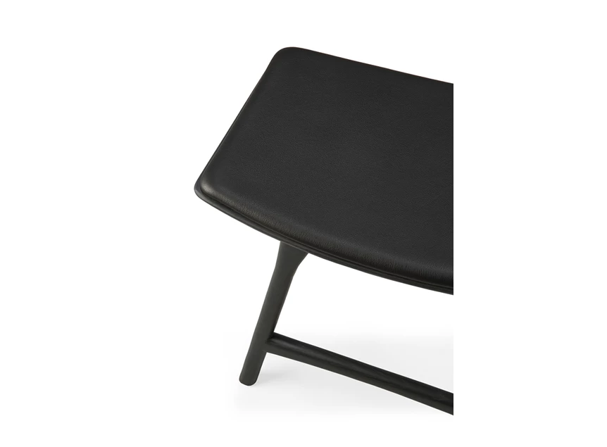 Bovenkant Kruk Oak Osso Black Stool Black Leather 53048 Ethnicraft