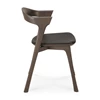 Zijkant Eetkamerstoel Oak Bok Brown Dining Chair Brown Leather 51551 Ethnicraft