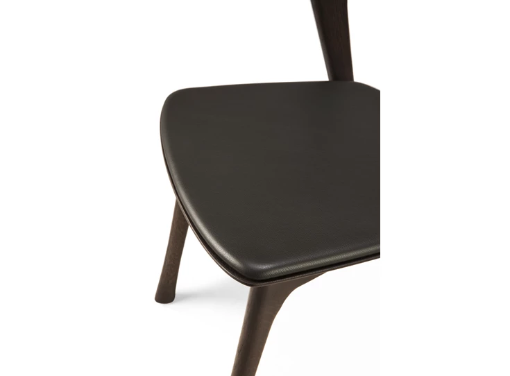 Bovenkant Eetkamerstoel Oak Bok Brown Dining Chair Brown Leather 51551 Ethnicraft