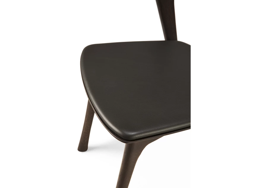 Bovenkant Eetkamerstoel Oak Bok Brown Dining Chair Brown Leather 51551 Ethnicraft