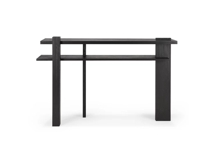 Muurtafel Teak Abstract Black Console 10121 Ethnicraft