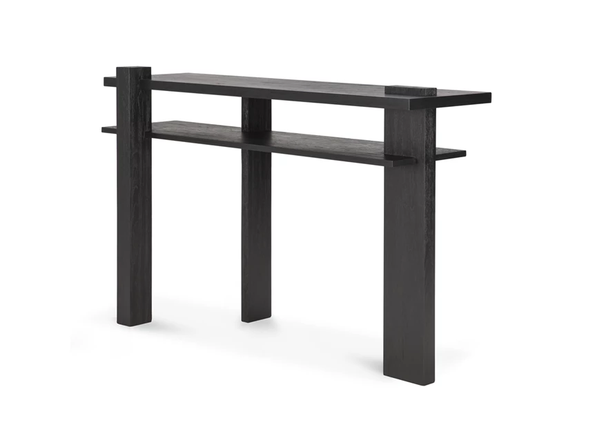 Zijkant Muurtafel Teak Abstract Black Console 10121 Ethnicraft