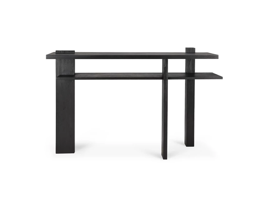 Achterkant Muurtafel Teak Abstract Black Console 10121 Ethnicraft