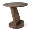 Zijkant Bijzettafel Teak Oblic Brown Side Table 10186 Ethnicraft