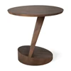 Front Bijzettafel Teak Oblic Brown Side Table 10186 Ethnicraft
