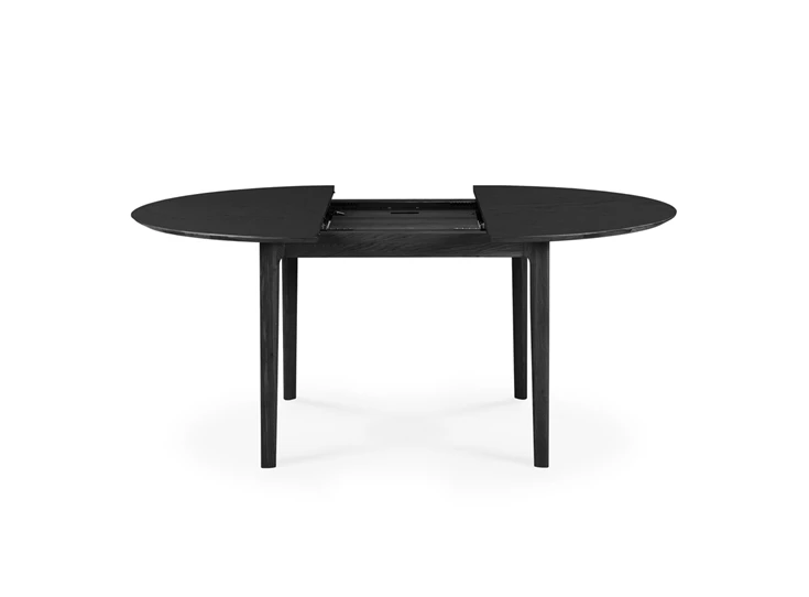 Systeem Verlengbare tafel Oak Bok Round Black Extendable Dining Table 51528 Ethnicraft