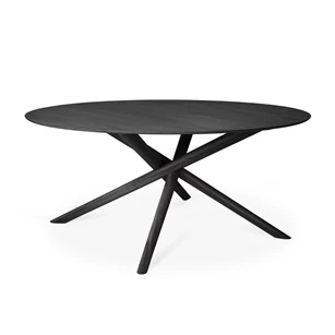 Ronde eettafel Oak Mikado Black Round Dining Table 50547 Ethnicraft