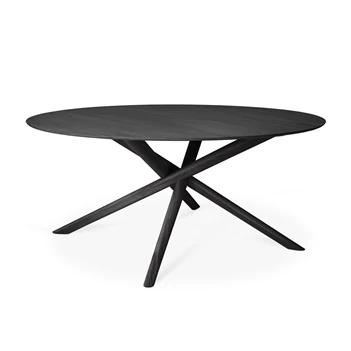 Ronde eettafel Oak Mikado Black Round Dining Table 50547 Ethnicraft