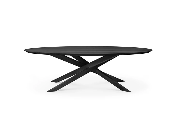 Ovale eettafel Oak Mikado Oval Black Dining Table 50186 Ethnicraft