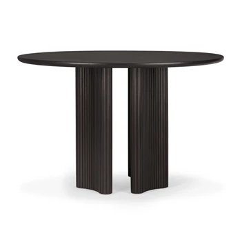 Ronde eettafel Mahogany Roller Max Round Dark Brown Dining Table 35022 Ethnicraft