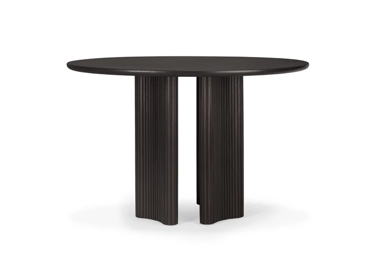 Ronde eettafel Mahogany Roller Max Round Dark Brown Dining Table 35022 Ethnicraft