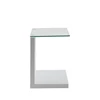 Tupit bijzettafel glazen blad high gloss white clear glass 60821 actona hoogglans wit transparant