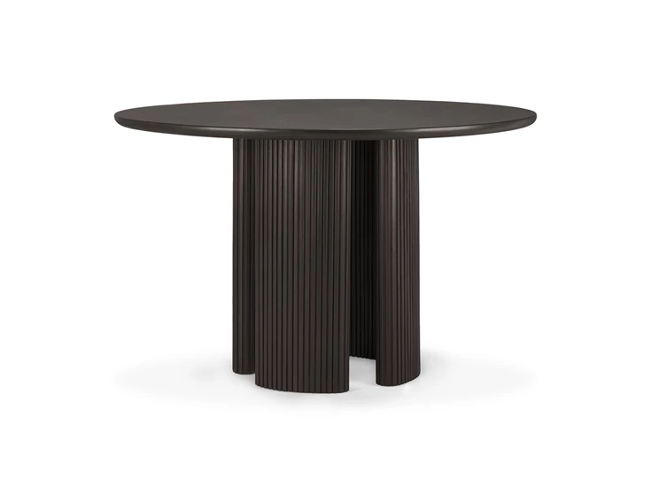 Poot naar buiten gebogen Ronde eettafel Mahogany Roller Max Dining Table 35022 Ethnicraft