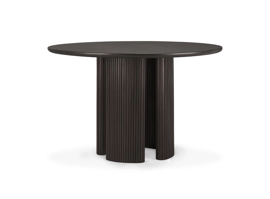 Poot naar buiten gebogen Ronde eettafel Mahogany Roller Max Dining Table 35022 Ethnicraft