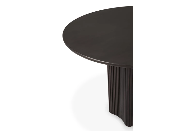 Bovenkant Ronde eettafel Mahogany Roller Max Round Dark Brown Dining Table 35022 Ethnicraft