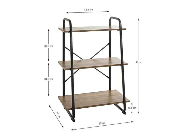 23894 hengelo regal rekje 3 planken zwart metaal melamine legplanken haku afmetingen