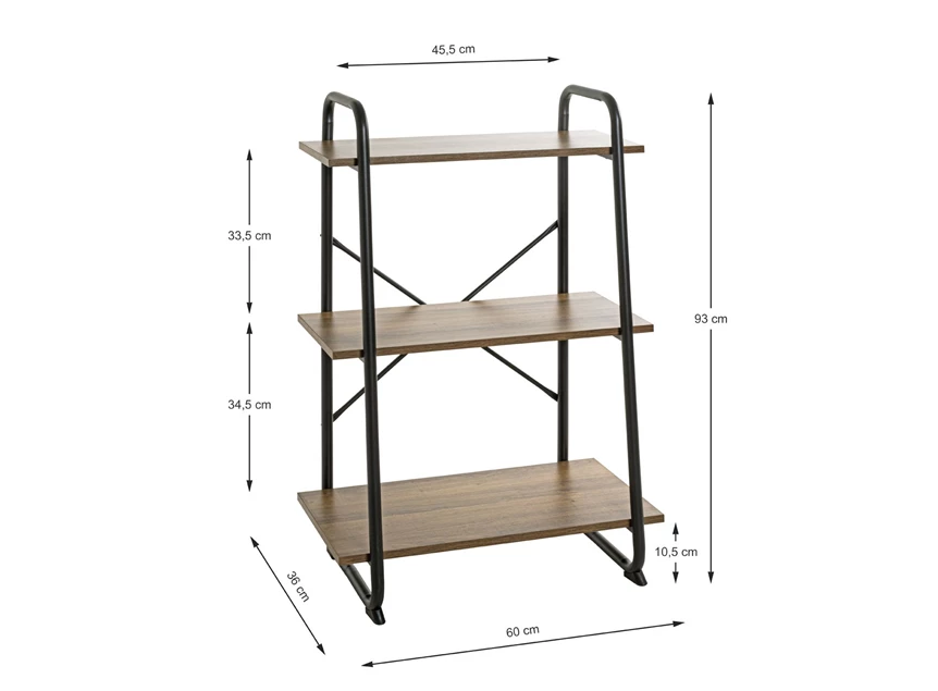 23894 hengelo regal rekje 3 planken zwart metaal melamine legplanken haku afmetingen