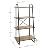 23895 hengelo rek regal 4 planken melamine zwart metalen frame afmetingen