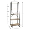23896 hengelo regal rekje 5 planken hout melamine zwart metalen frame haku afmetingen