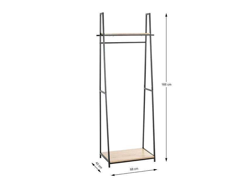 25492 pescara kledingrek halmeubel kapstok hout metaal haku afmetingen