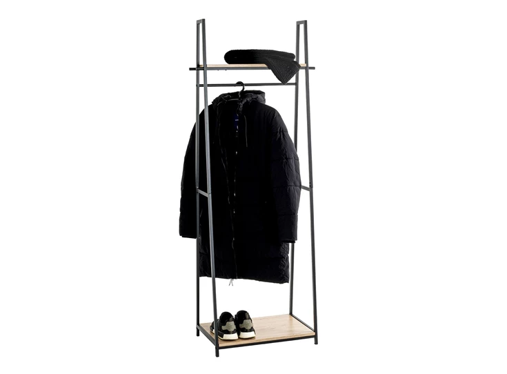 25492 pescara kledingrek halmeubel kapstok hout metaal haku met kledij