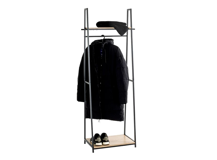 25492 pescara kledingrek halmeubel kapstok hout metaal haku met kledij