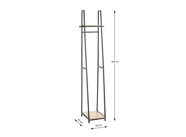 25493 pescara klein kledingrek smal halmeubel kapstok legplanken haku afmetingen