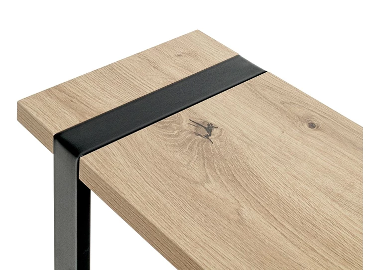 37400 saragossa bijzettafel laptoptafel metaal hout haku detail