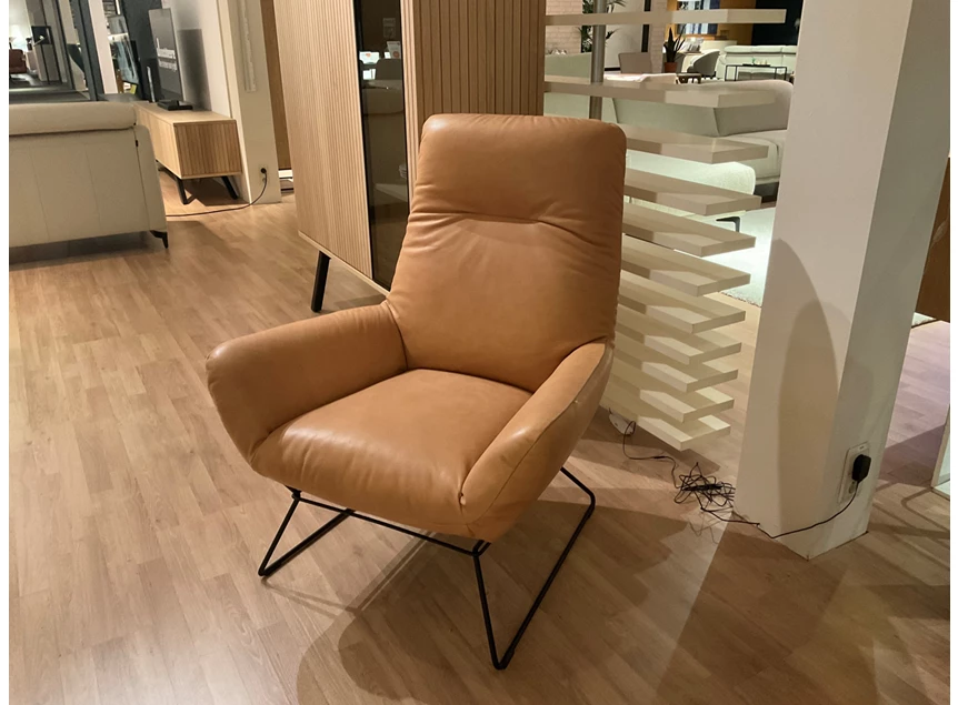 Bijzetztel Basic in leder.