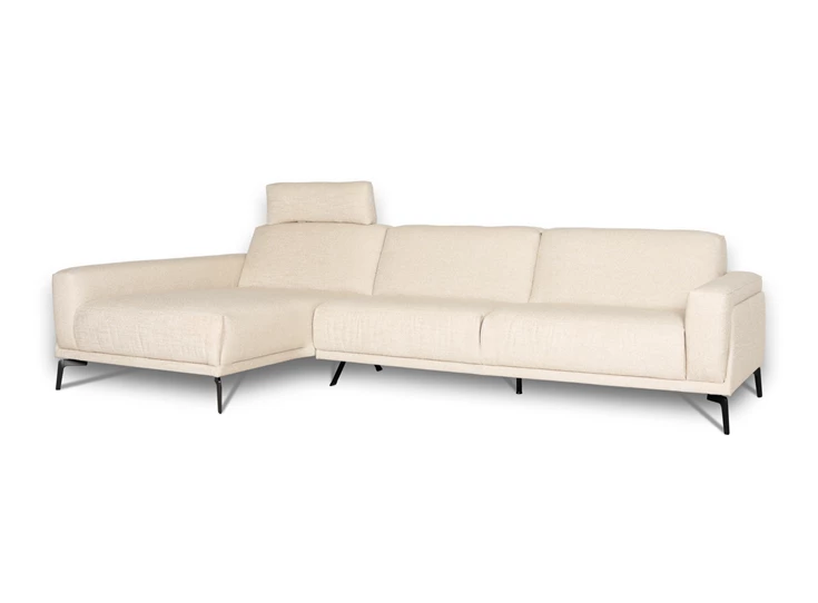 canape met longchair en hoofdsteun 9014 beige