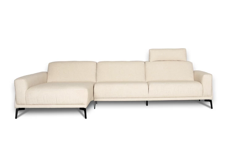 zetel met longchair en rechter hoofdsteun 9014 beige