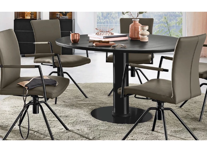 Ronde eettafel Napoli  in eik black Musterring
