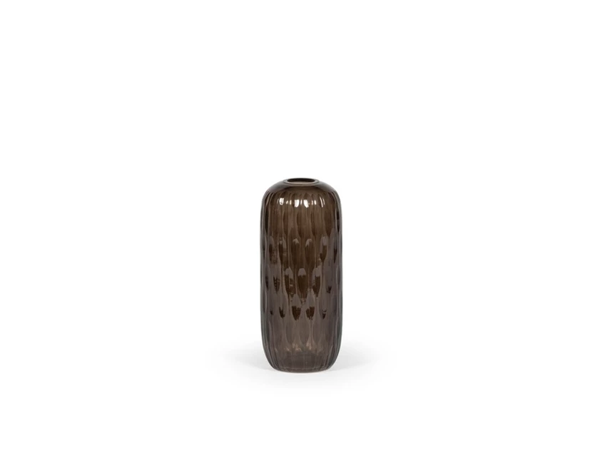 DCGI465S Flowervase Handcut groot glass glas smoke Ø10x23cm dekocandle